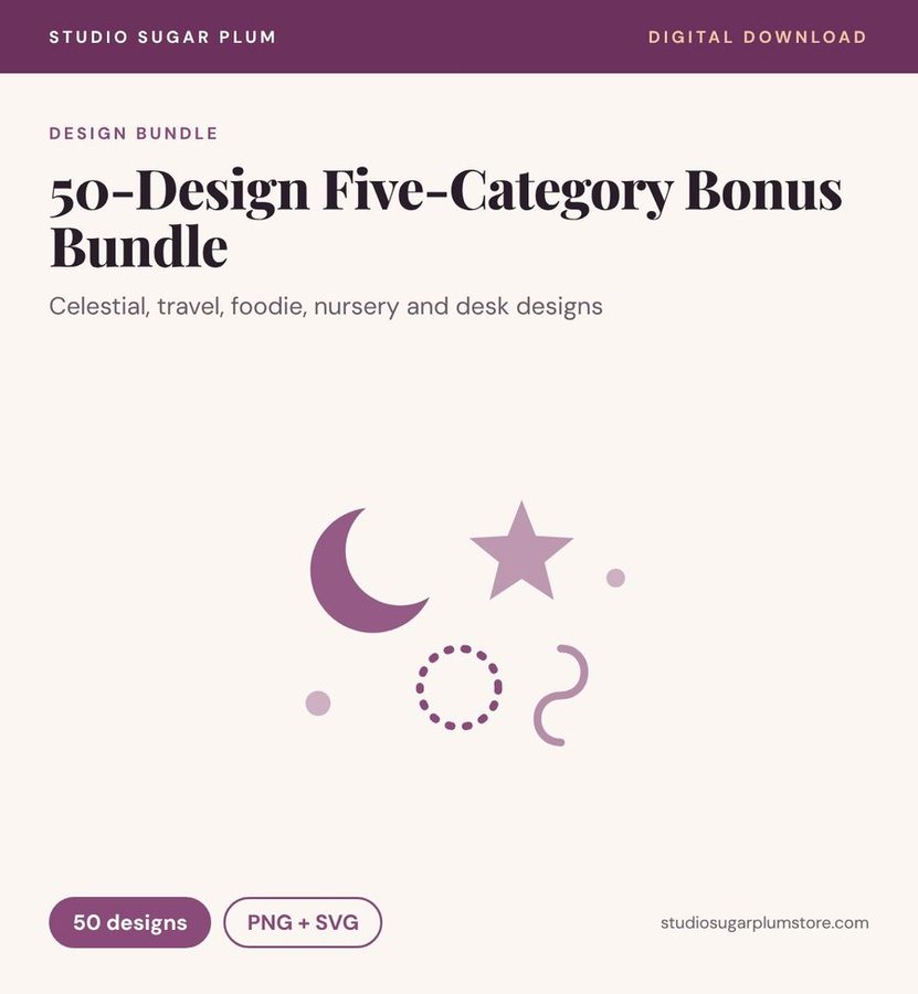 50-Design Five-Category Bonus Bundle
