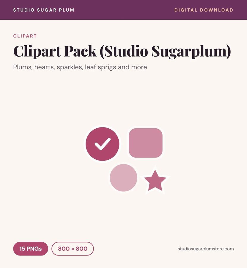 Clipart Pack (Studio Sugarplum)