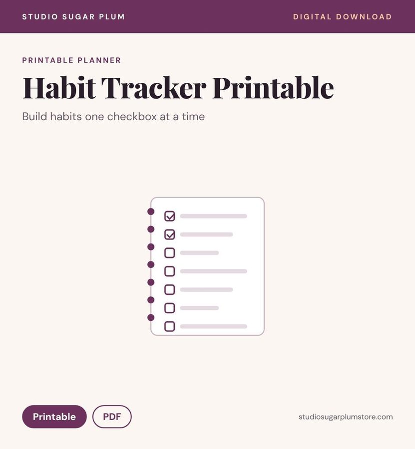 Habit Tracker Printable