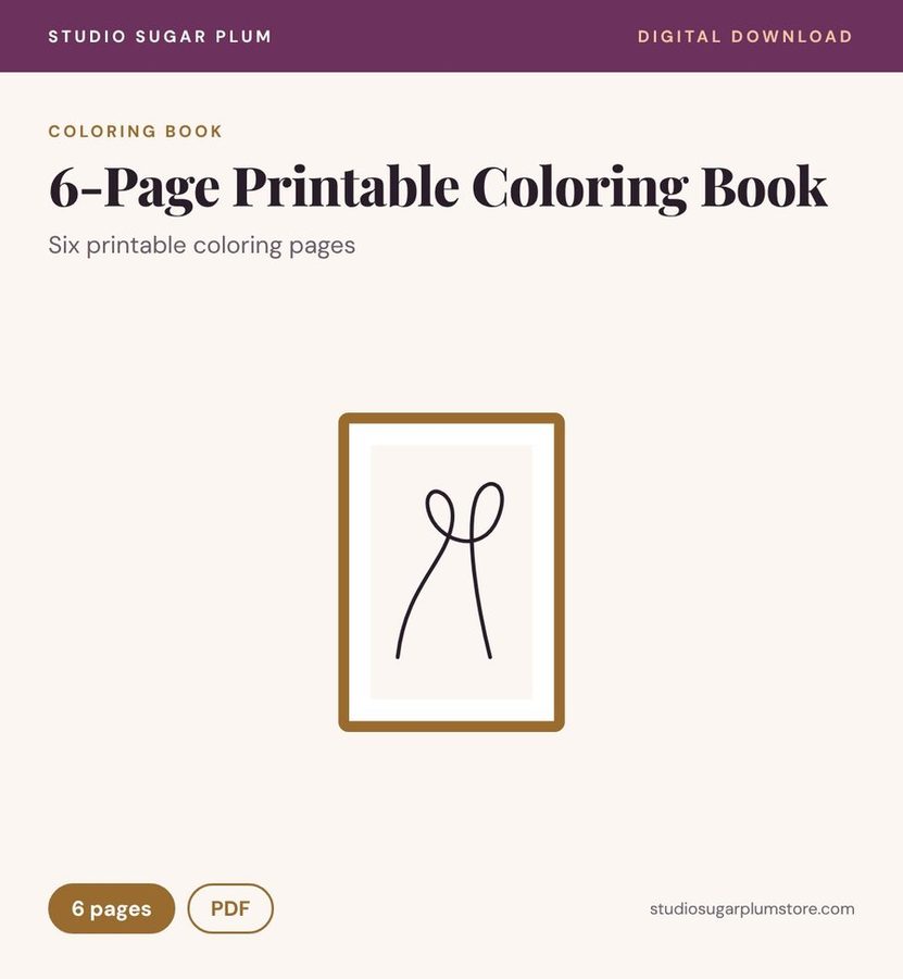 6-Page Printable Coloring Book