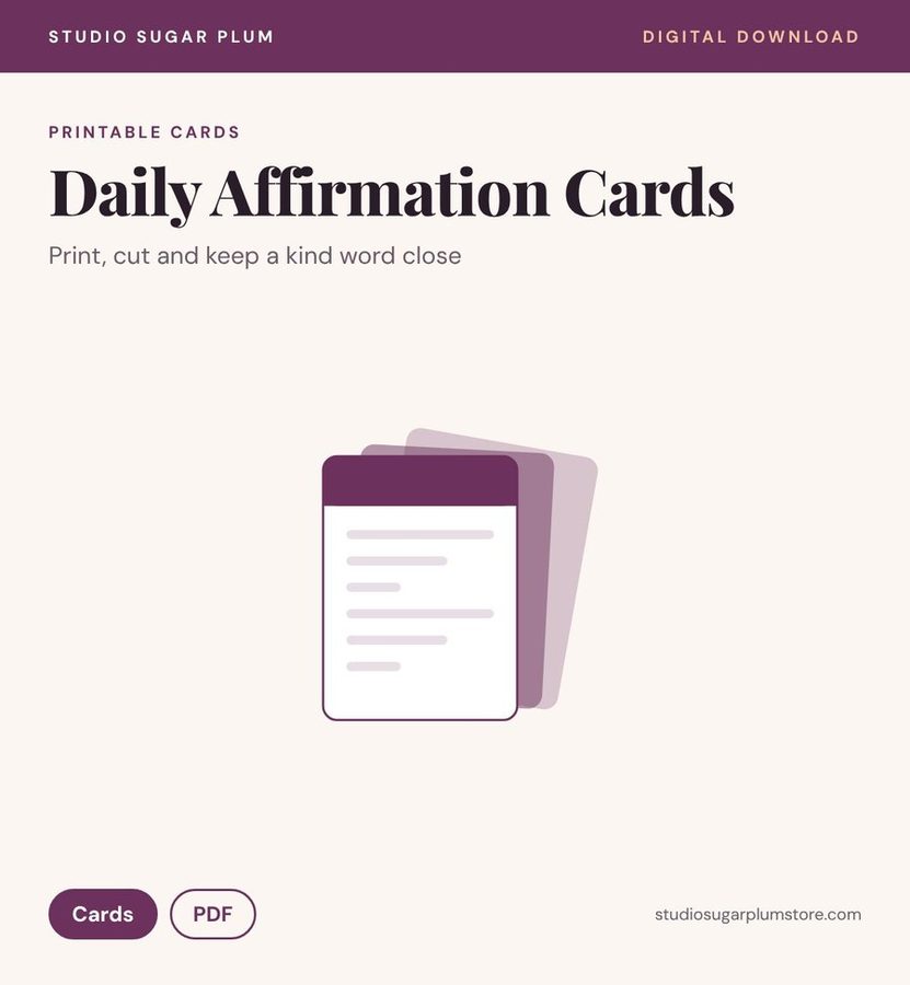 Daily Affirmation Cards