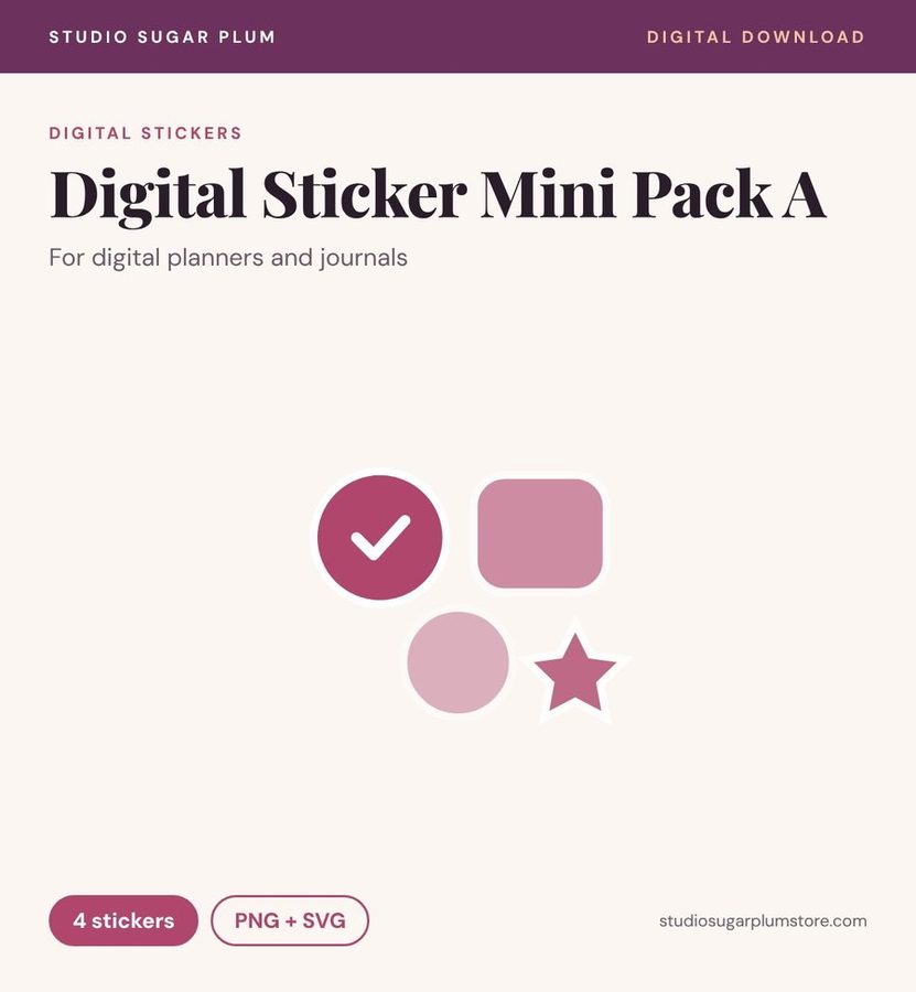 Digital Sticker Mini Pack A