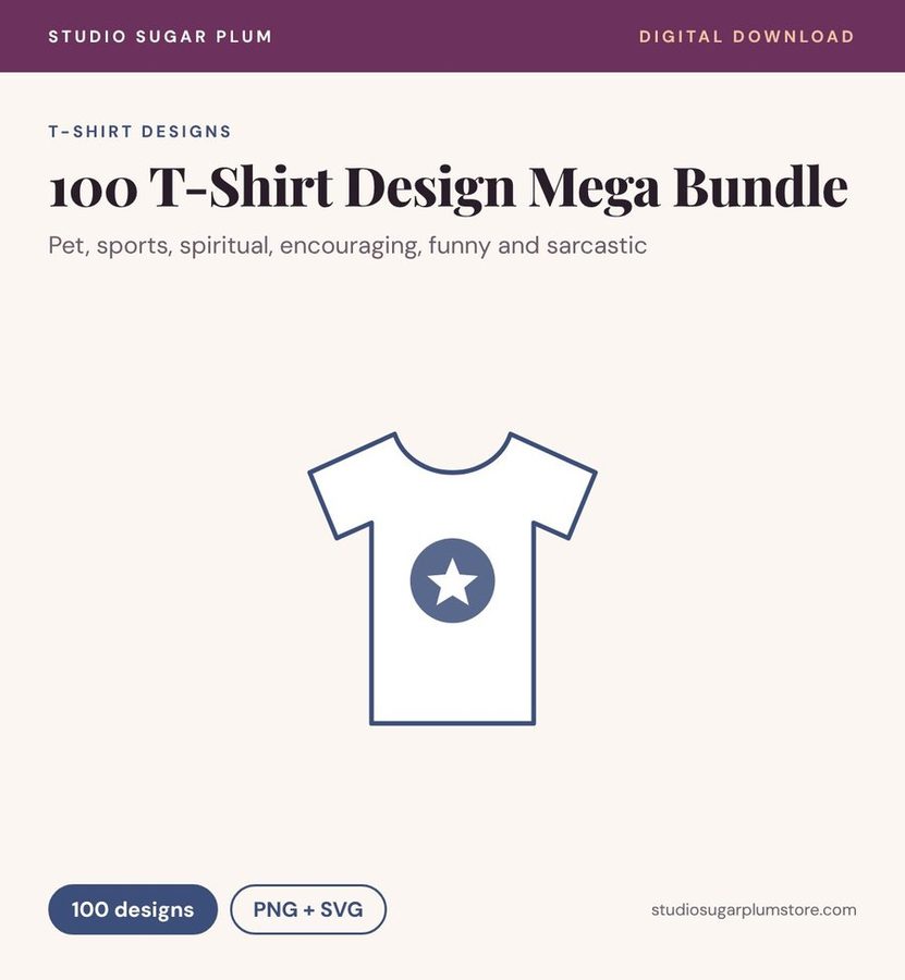 100 T-Shirt Design Mega Bundle