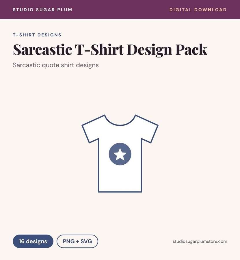 Sarcastic T-Shirt Design Pack